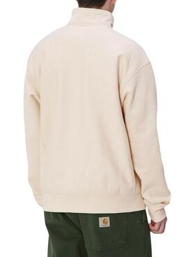 Sweat à demi-zip Carhartt beige pour homme