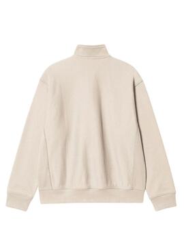 Sweat à demi-zip Carhartt beige pour homme