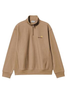 Sweatshirt Carhartt Half Zip Camel pour homme