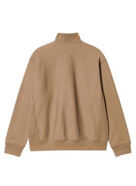 Sweatshirt Carhartt Half Zip Camel pour homme