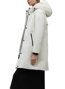 Parka Ecoalf Glamour Blanc pour femme