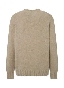 Pull Pepe Jeans Cred beige pour homme