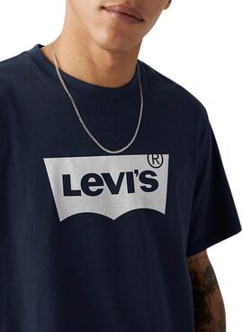 T-Shirt Levis Housemark Bleu Marine pour homme