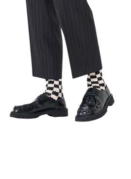 Chaussettes Happy Socks Dizzy Check Noir et Blanc pour femme et homme