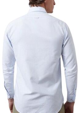 Chemise Altonadock à rayures bleues pour homme