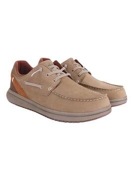 Chaussures Bateau Walkin Pitas Java Beige pour homme