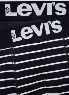 Pack de 2 Boxers Levis Rayé et Noir pour hommes