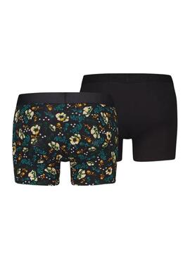 Pack de 2 Boxers Levis Imprimé Floral et Noir pour hommes