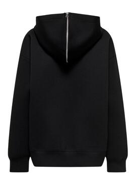 Sweat Only Tanvi Oversize avec fermeture éclair Noir pour femme