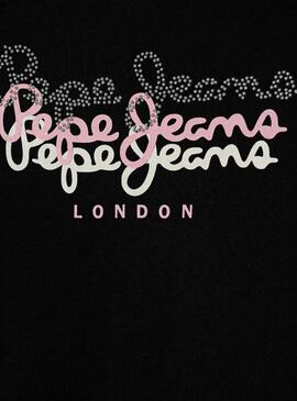 T-shirt Pepe Jeans Tianne Noir pour filles