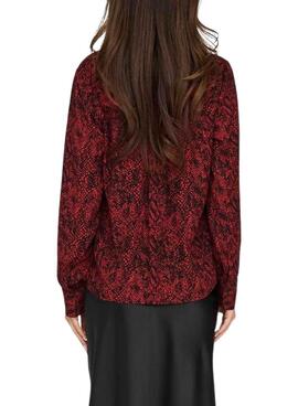 Chemise Only Shelly Imprimé animal Rouge pour femme