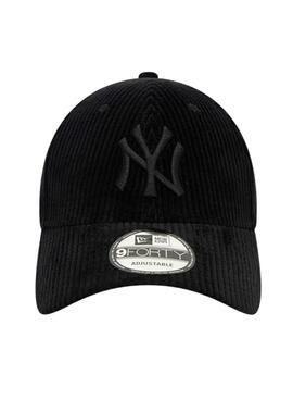 Casquette New Era Cord noire pour homme et femme