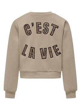 Sweat Only Mayra Beige pour fille