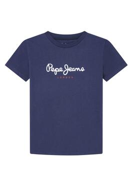 T-Shirt Pepe Jeans New Art Bleu Marine pour Enfants