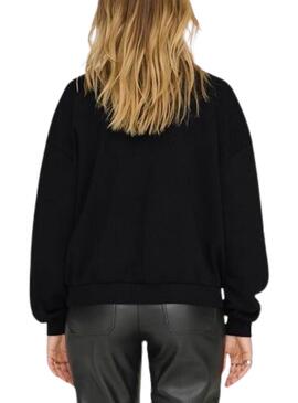 Sweat Only Frey Noir avec Franges pour femme