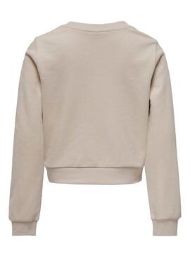 Sweat Only Sille Gris Clair pour fille