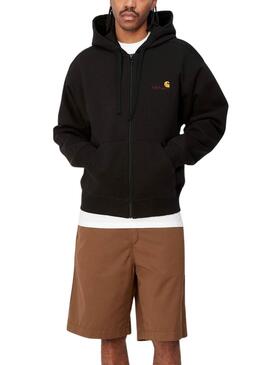 Sweat Carhartt Zippé Noir pour homme