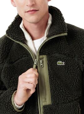 Veste Lacoste Polaire Verte pour homme