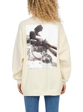 Sweat Only Daze Beige pour femme