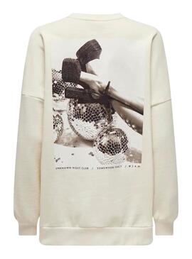 Sweat Only Daze Beige pour femme