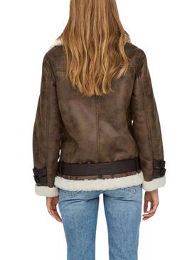 Veste Only Olympia Marron et Beige pour femme