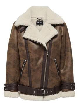 Veste Only Olympia Marron et Beige pour femme