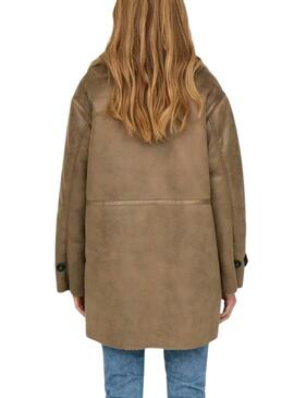 Manteau Only Lylva Beige pour femme