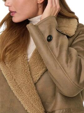 Manteau Only Lylva Beige pour femme