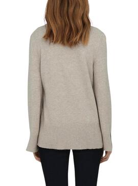 Pull Only Fia Beige pour femme