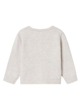 Cardigan Name It Rikimmi Blanc Cassé pour Filles