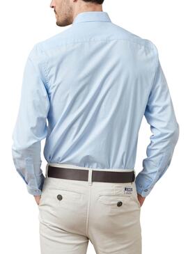 Chemise Altonadock Bleu Unie pour homme