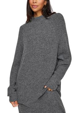 Robe en Maille Vila Vitysla Gris pour Femme