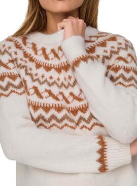 Pull Only Isle Beige pour femme