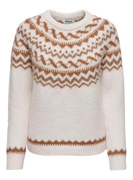 Pull Only Isle Beige pour femme