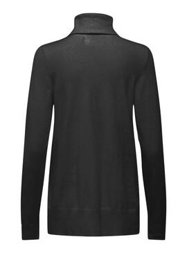 Pull Only Ibi Long Col roulé Noir pour femme