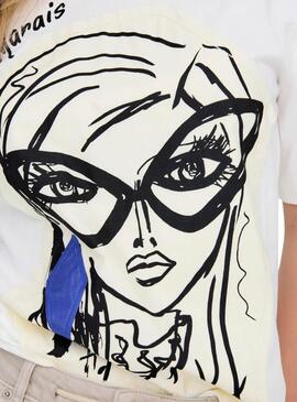 T-shirt Only Katie Create Blanc pour femme