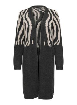 Cardigan Only Jade Zebra Noir pour femme