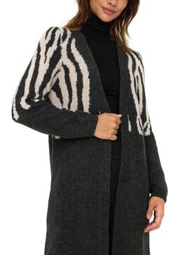 Cardigan Only Jade Zebra Noir pour femme