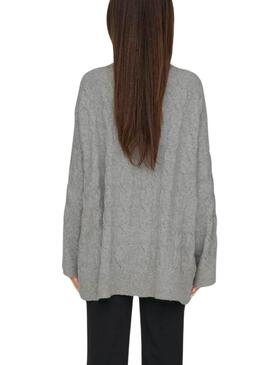 Pull Only Jeanett Gris pour femme