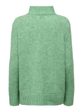 Pull Only Aya Vert Col roulé pour femme