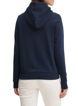 Sweat-shirt Tommy Jeans Essential logo avec capuche bleu marine pour femme