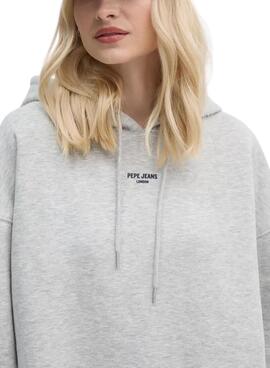 Sweatshirt Pepe Jeans Fergie gris pour femme