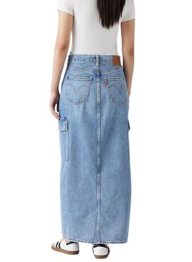 Jupe Levi's Column Bleu Cheville pour Femme