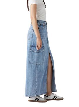 Jupe Levi's Column Bleu Cheville pour Femme