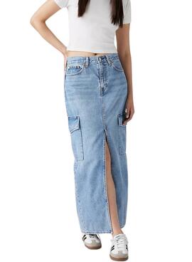 Jupe Levi's Column Bleu Cheville pour Femme