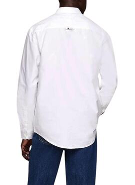 Chemise Tommy Jeans Entry Oxford Blanc pour Homme