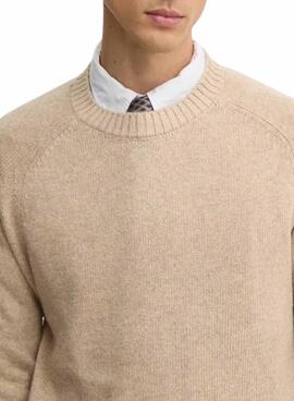 Pull Pepe Jeans Cred beige pour homme