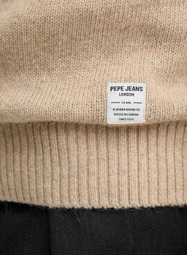 Pull Pepe Jeans Cred beige pour homme