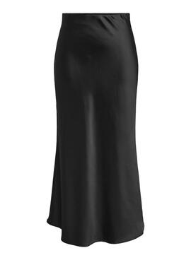 Jupe Only Elma Midi Satinée Noire pour Femme