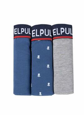 Pack de 3 Boxers El Pulpo Multicolore pour Homme